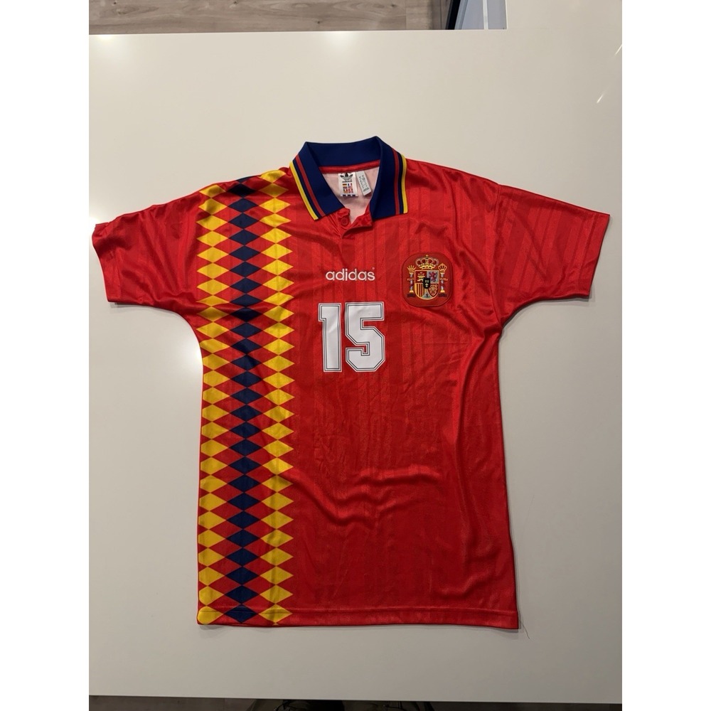 adidas Spain 1994 Home Reissue Jersey Red JN3707 Mens Small Pre-Owned